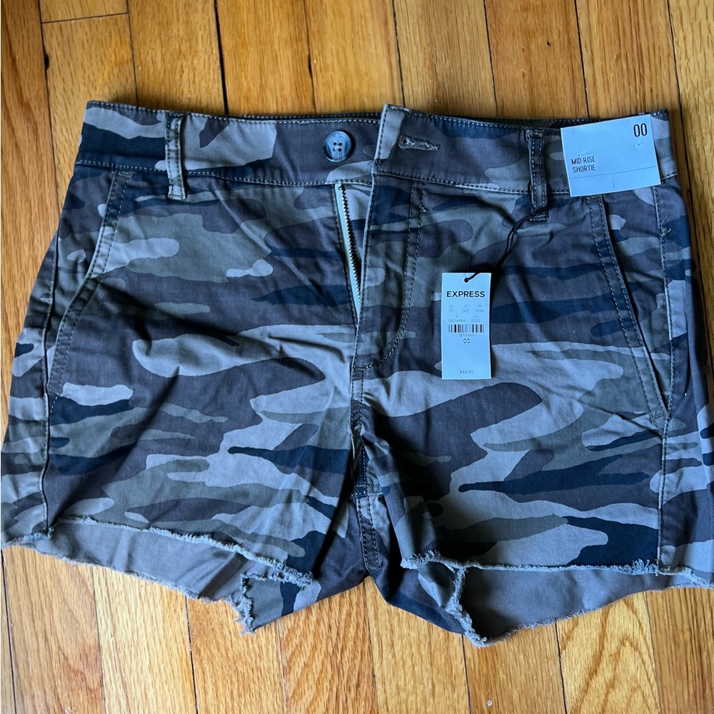 Express camo shorts
